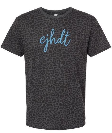 ejhdt Black Leopard Print Fine Jersey Tee (HDT)