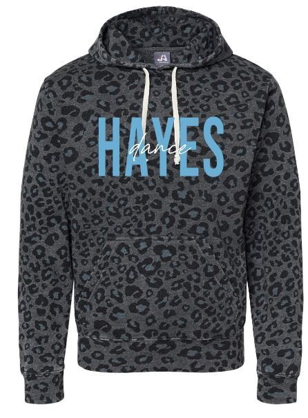 Adult Hayes dance Black Leopard Print Hoodie (HDT)