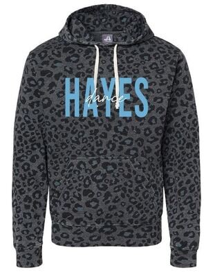 Hayes dance Black Leopard Print Hoodie (HDT)