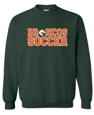 Youth OR Adult Broncos Soccer with Mascot Sweatshirt (FDBS)