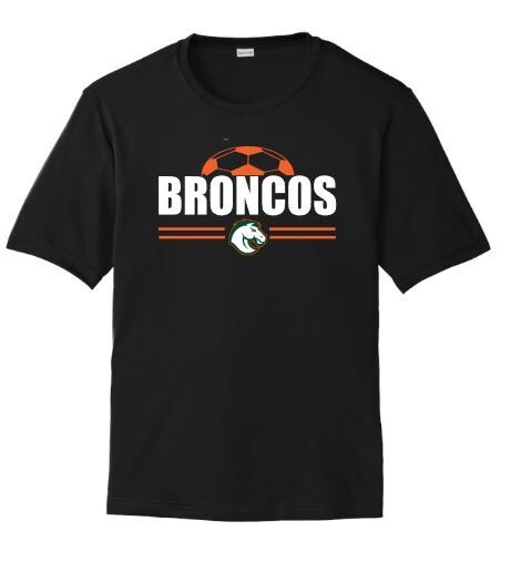 Youth or Adult Broncos Sport-Tek® PosiCharge® Competitor™ Short OR Long Sleeve Tee (FDBS)