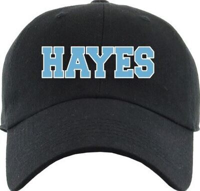 HAYES Embroidered Distressed or Non-Distressed Hat