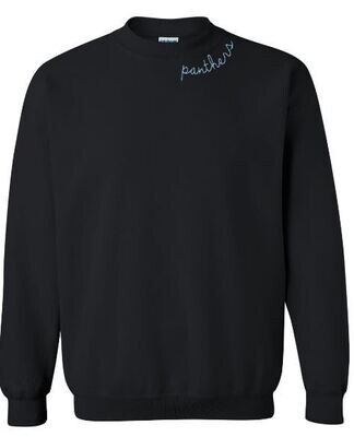 Youth Panthers Collar Embroidered Crewneck Sweatshirt 