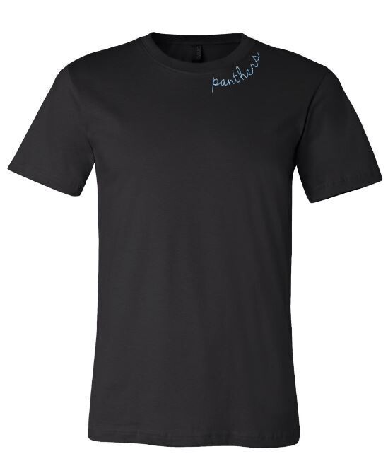 Panthers Collar Embroidered Short Sleeve Tee
