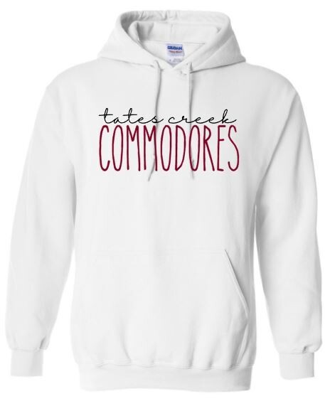 Tates Creek Commodores Unisex Hoodie - YOUTH and ADULT (TCDT)