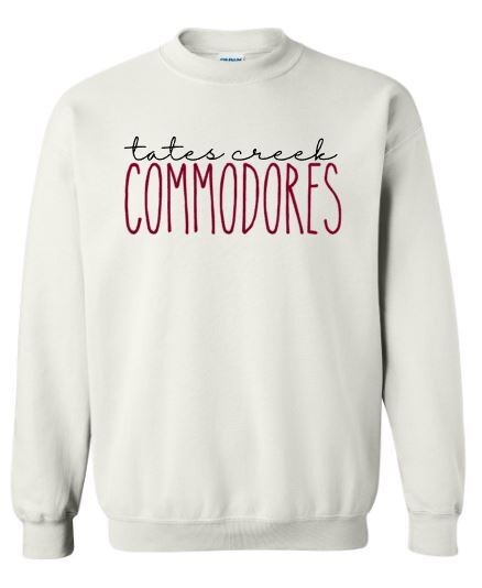 Tates Creek Commodores Unisex Crewneck ADULT  (TCDT)