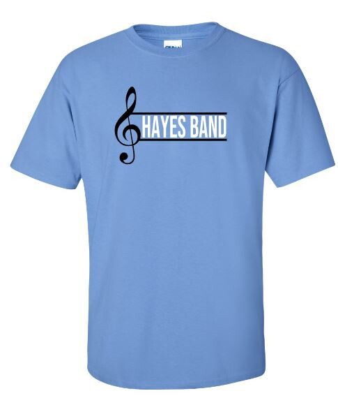 Unisex Youth Hayes Band with Treble Clef Short OR Long Sleeve Tee (HB)
