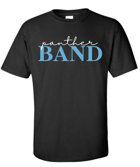 Unisex Youth panther BAND Short OR Long Sleeve Tee (HB)
