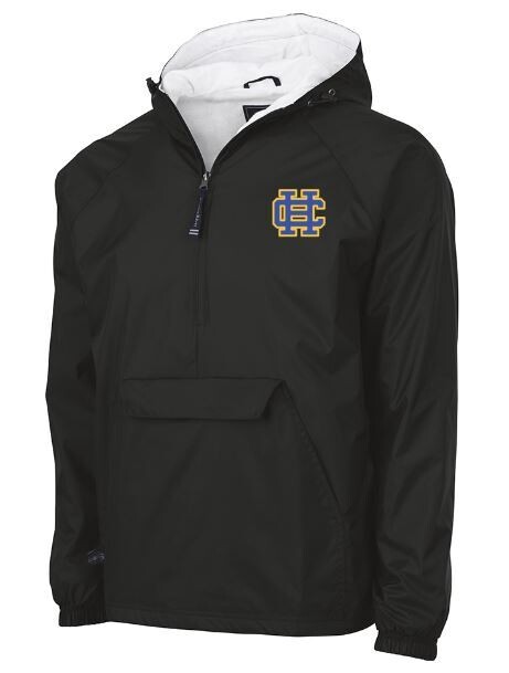 Charles River 1/2 Zip Lined Rain Pullover with HC Embroidered Logo