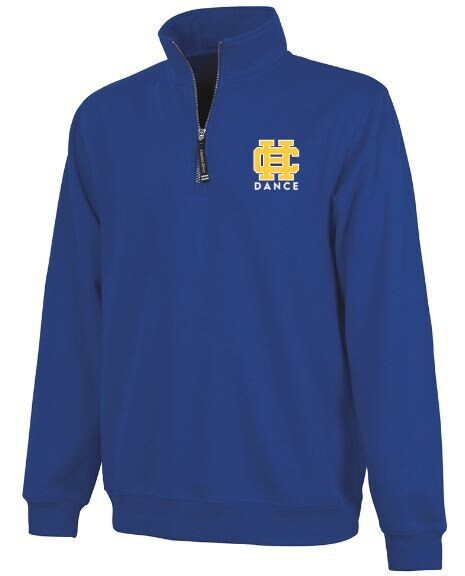 Adult Charles River 1/4 Zip Fleece Pullover with Left Chest Embroidered HC Dance Design (HCDT)