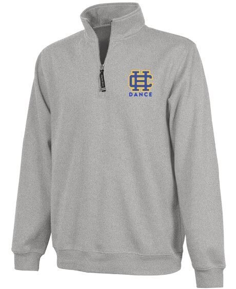 Adult Charles River 1/4 Zip Fleece Pullover with Left Chest Embroidered HC Dance Design (HCDT)
