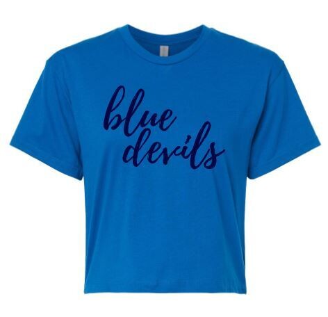 Ladies blue devils Crop Short Sleeve Tee (HCDT)