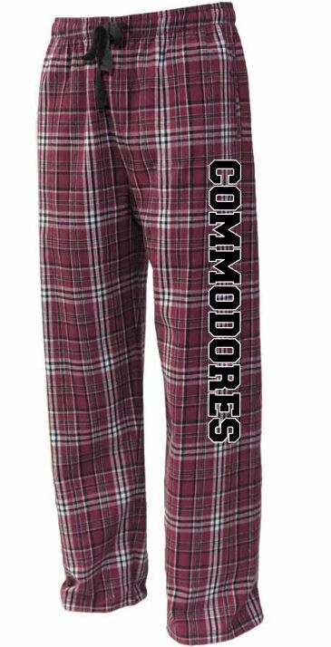 Unisex Youth OR Adult Commodores Flannel Pants (TCDT)