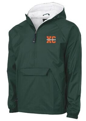 Adult Charles River 1/2 Zip Lined Rain Pullover with Embroidered Frederick Douglass XC (FDXC)