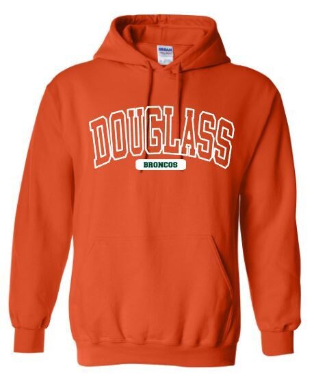 Youth or Adult Douglass Broncos Hooded Sweatshirt