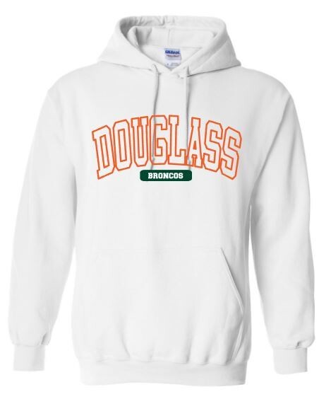 Youth or Adult Douglass Broncos Hooded Sweatshirt