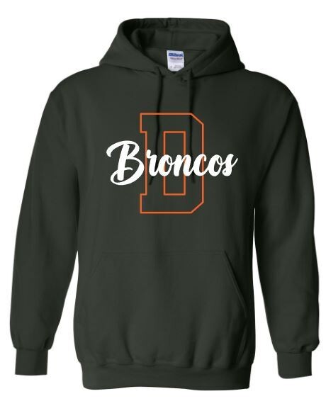 Adult D Broncos Hooded Sweatshirt