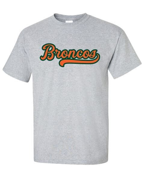 Youth or Adult Broncos Short OR Long Sleeve Tee