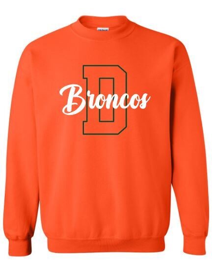 Adult D Broncos Crewneck Sweatshirt