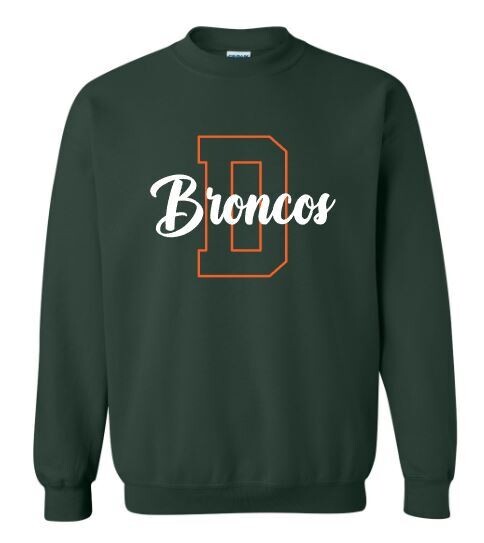 Adult D Broncos Crewneck Sweatshirt