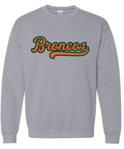 Youth or Adult Broncos Crewneck Sweatshirt