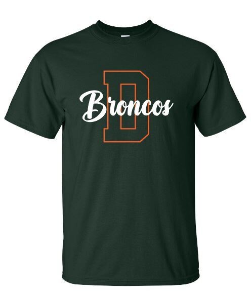Youth or Adult D Broncos Short Sleeve Tee