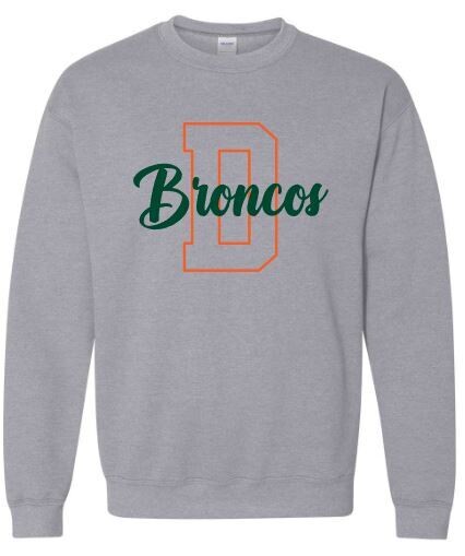Youth D Broncos Crewneck Sweatshirt