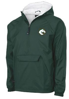 Charles River 1/2 Zip Lined Rain Pullover with Choice of Logo
