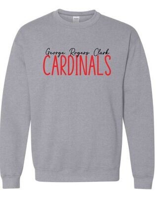 Adult George Rogers Clark Cardinals Crewneck Sweatshirt (GRC)