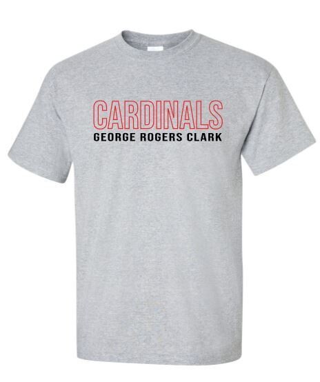 Adult Cardinals George Rogers Clark Short OR Long Sleeve Tee (GRCB)