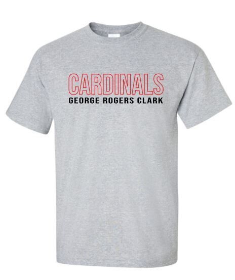 Adult Cardinals George Rogers Clark Short OR Long Sleeve Tee