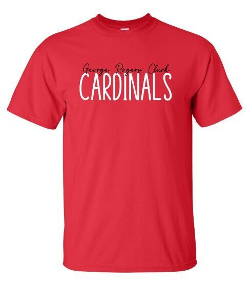 Adult George Rogers Clark Cardinals Short OR Long Sleeve Tee