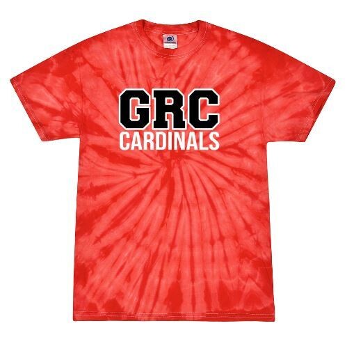 Adult GRC Cardinals Tie-Dye Short OR Long Sleeve Tee