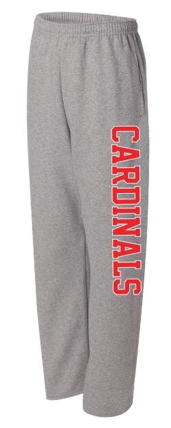 Adult Cardinals JERZEES NuBlend Open Bottom Sweatpants