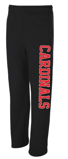 Adult Cardinals JERZEES NuBlend Open Bottom Sweatpants