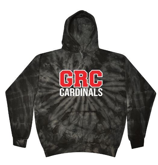 Adult GRC Cardinals Tie Dye Hooded Sweatshirt 