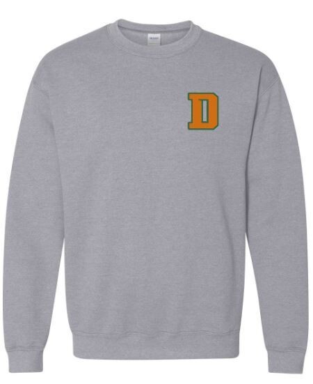 Crewneck Sweatshirt with Choice of Embroidered Logo (FDL)