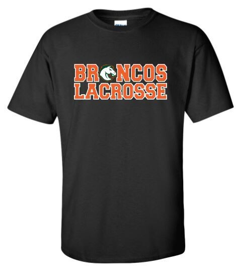 Stacked Broncos Lacrosse Short OR Long Sleeve Tee (FDL)