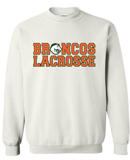Stacked Broncos Lacrosse Crewneck Sweatshirt (FDL)