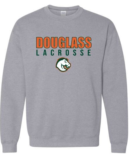 Douglass Lacrosse with Bronco Crewneck Sweatshirt (FDL)