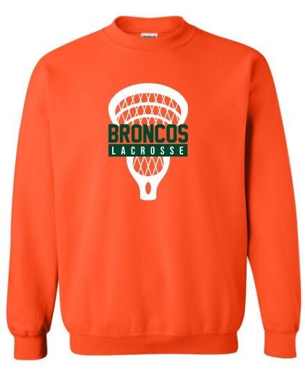 Stick Head Broncos Lacrosse Crewneck Sweatshirt (FDL)