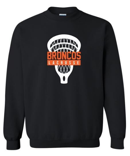 Stick Head Broncos Lacrosse Crewneck Sweatshirt (FDL)