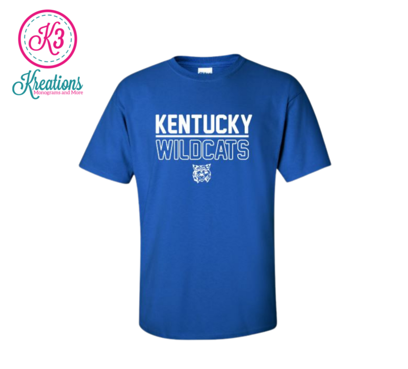 Adult Kentucky Wildcats Short OR Long Sleeve Tee