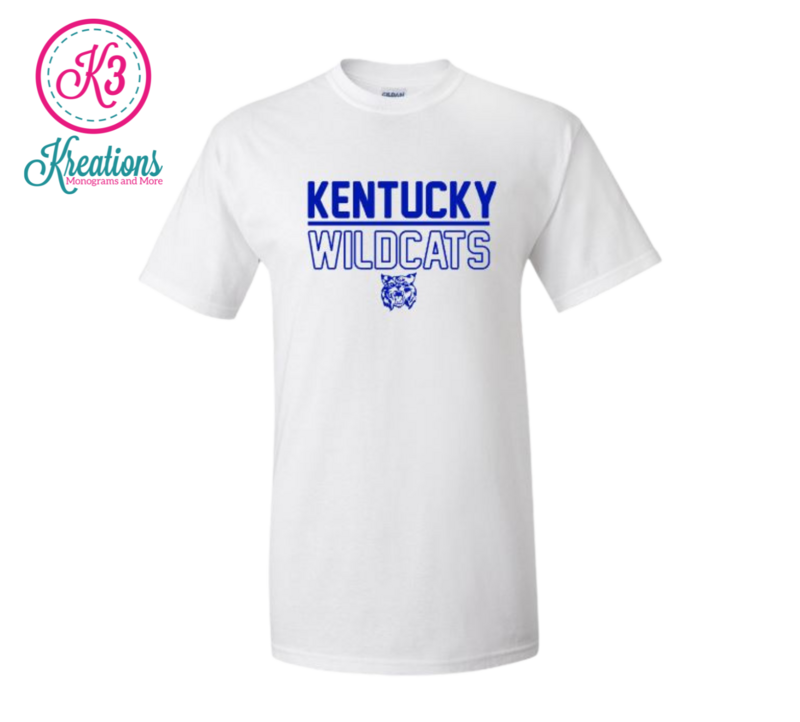Adult Kentucky Wildcats Short OR Long Sleeve Tee