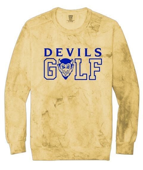 Devils Golf Comfort Colors Color Blast Crewneck Sweatshirt (HCG)