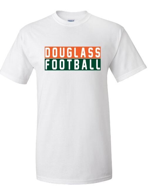Adult Douglass Football Stacked Short OR Long Sleeve Tee