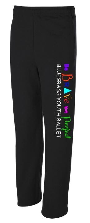 Adult Be Brave Not Perfect JERZEES NuBlend Open Bottom Sweatpants (BYB)