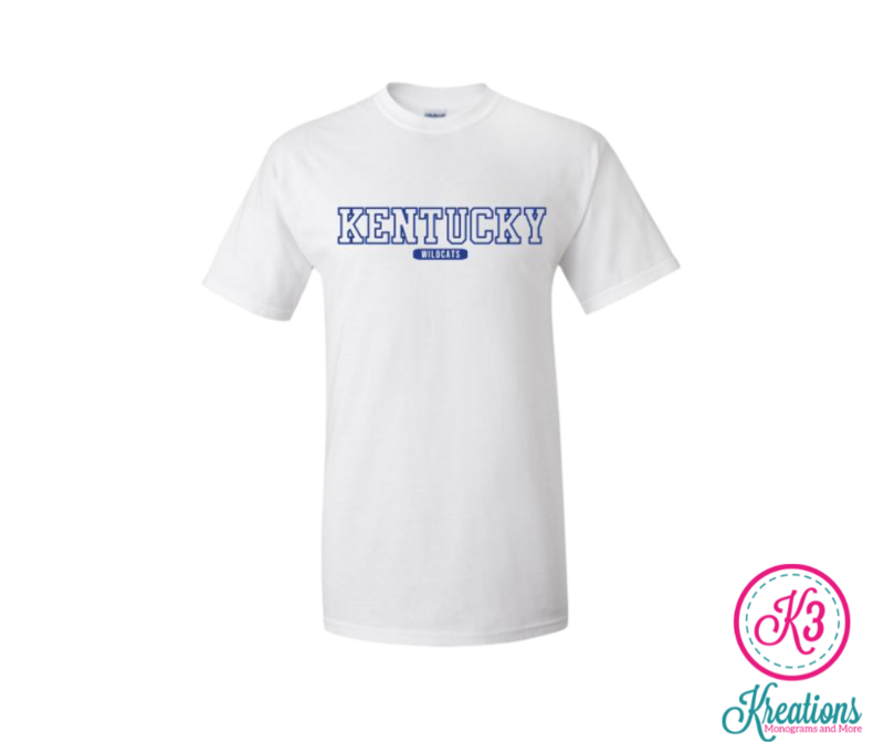 Adult Kentucky Wildcats Short OR Long Sleeve Gildan Tee