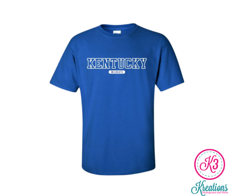 Adult Kentucky Wildcats Short OR Long Sleeve Gildan Tee