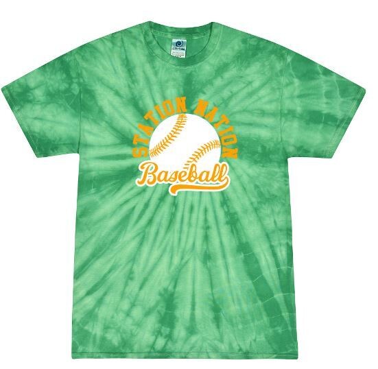 Youth or Adult Station Nation Baseball Tie-Dye Short Sleeve Tee (BSB)